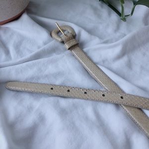 *SOLD* vintage snakeskin cream belt